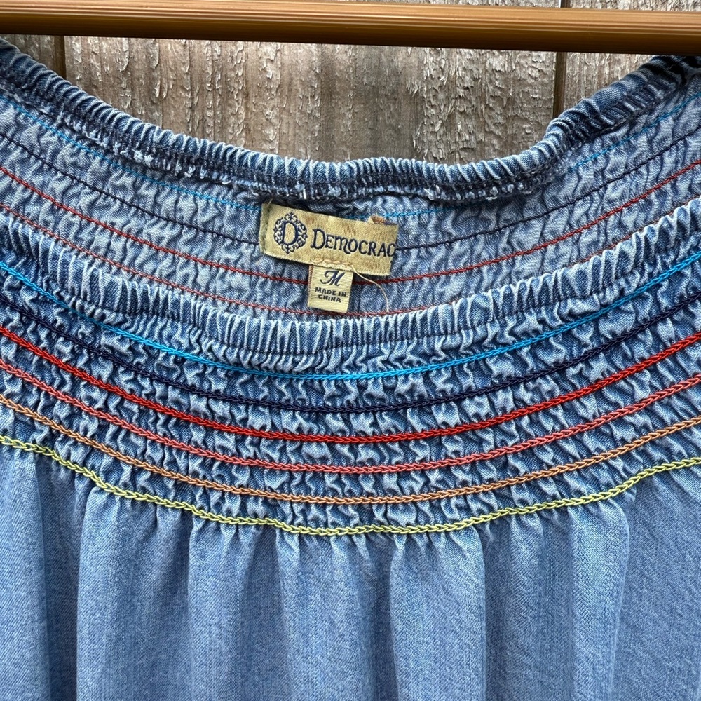 Democracy Blue Raglan Sleeve Sundress - Picture 3 of 4
